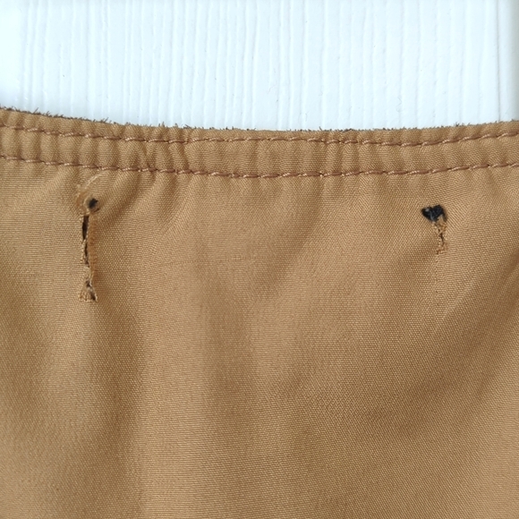 90's Vintage Suede Leather High Waisted A-Line Button Front Mini Skirt Brown S - Picture 4 of 8